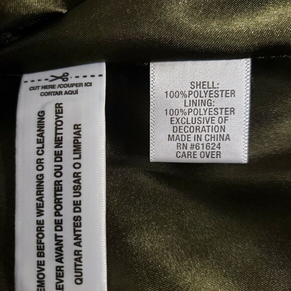 Laura Ashley Womens Blazer Jacket Size Medium Green Printed Snap Front Pockets - Picture 10 of 12